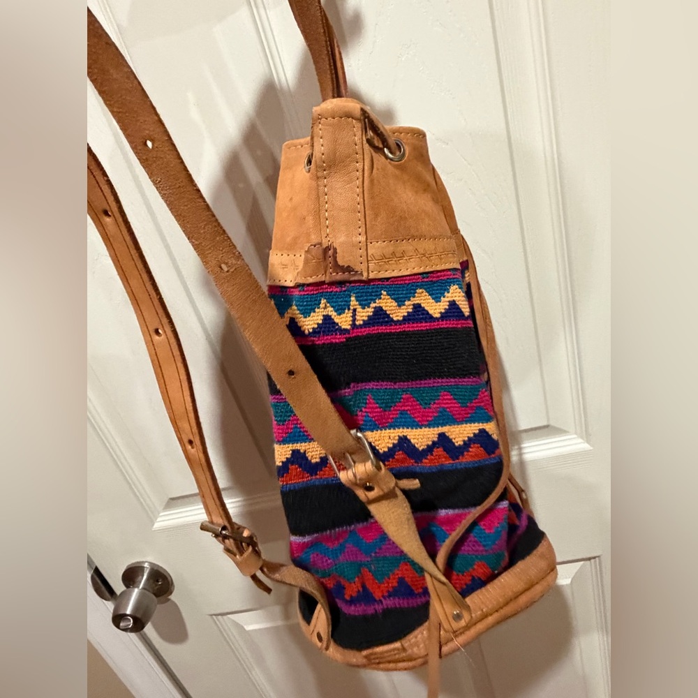 Colorful Patterned Handmade Bucket Bag - Picture 2 of 3
